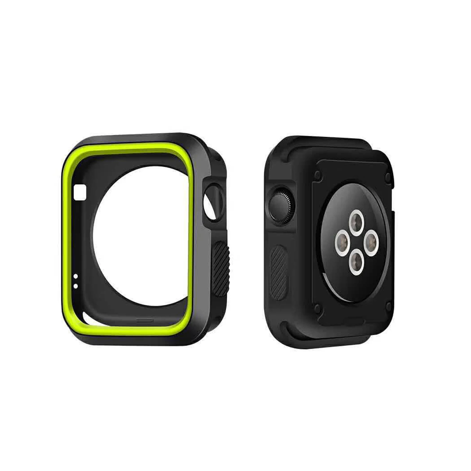 CRESTED silicone watch case frame for apple watch case 42mm 38mm iwatch 1/2 full protector case rubber replacement case