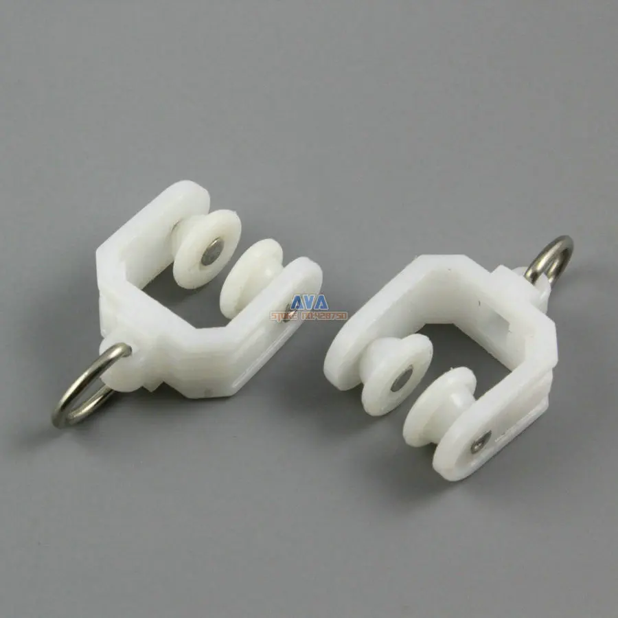 100 Pieces Curtain Track Roller Curtain Track Slide Gliders 17x29mm