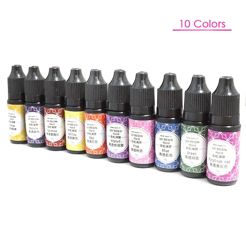 10g UV Resin Glue Epoxy Ultraviolet Curing Transparent Colorant Pigment DIY Jewelry Craft Decoration shipping | Украшения и