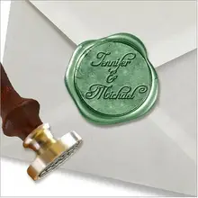 Создайте свой собственный монограмма или начальной Воск печать штамп-" Die