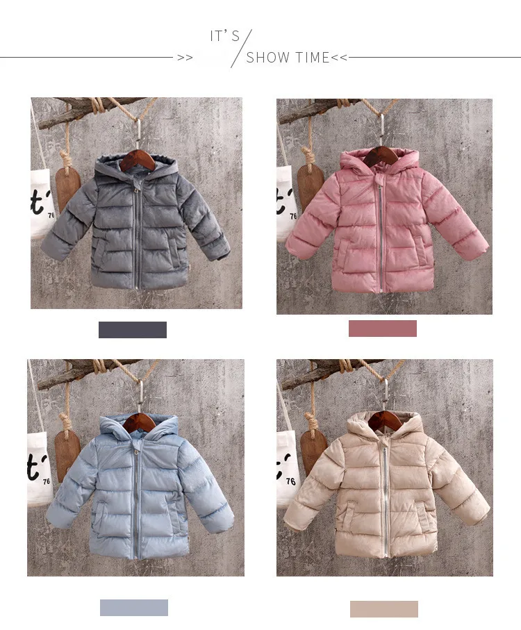 Детская зимняя куртка-парка для мальчиков и пальто, куртки для девочек вельветовые толстые теплые стеганые куртки верхняя одежда Высокое качество 90-130