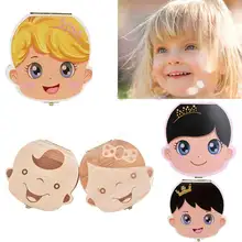 Испанская английская голландская Португалия французская Россия детская деревянная коробка для зубов органайзер для хранения молочных зубов