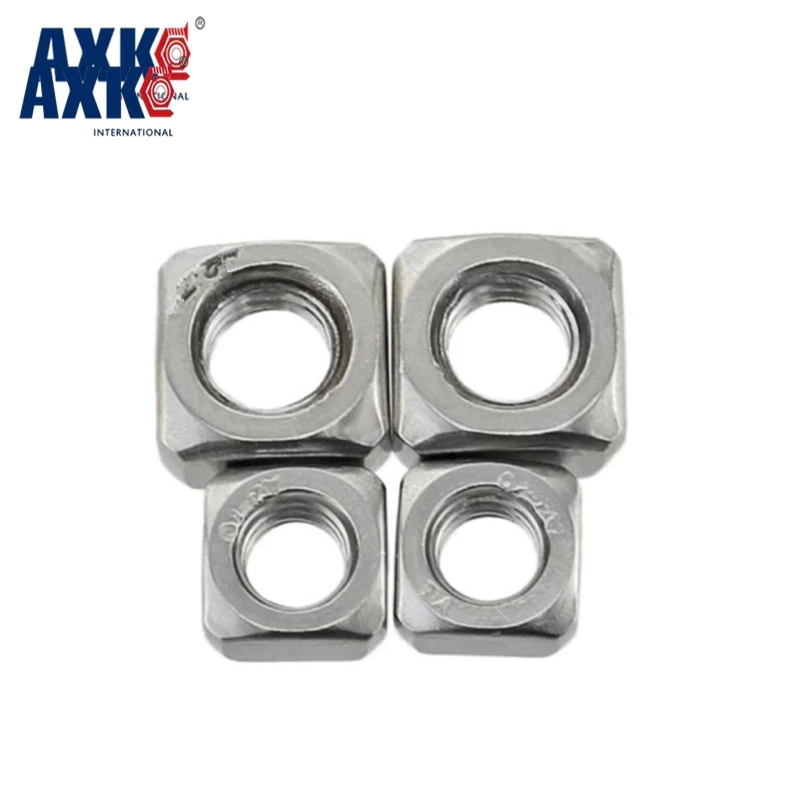 

AXK DIN557 Sqaure Nuts Square Machine Screw Nut Stainless Steel 304 M*3/4/5/6/8/10mm A2-70