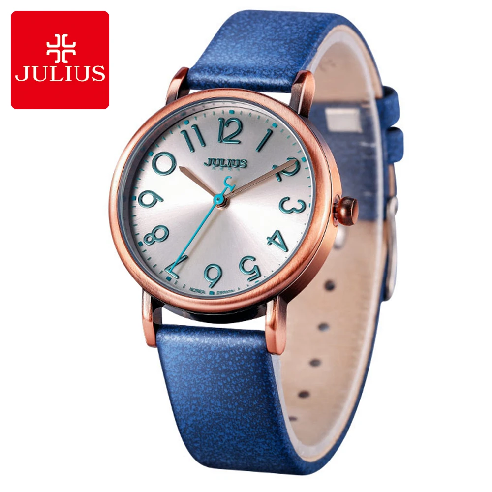 

Lovely Antique Girls Japan Quartz Waterproof Wrist Watch Women Leather Strap Good Watches Top Brand Julius Student Digital Clock