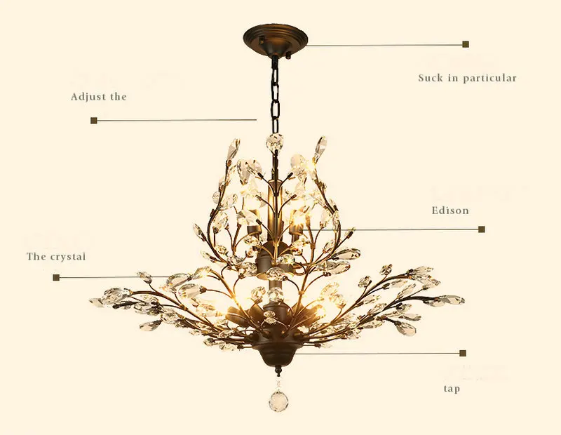 4 5 6 Lights Ceilling Light 7 8 9 Lights Chandelier Lighting Modern Home Decor Led Crystal Lamp Lustre Cristal E14 Crystal Lamps10