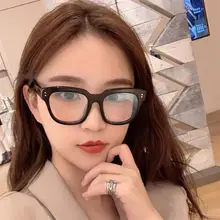 TR90 Ultralight Black Square Clear Glasses Frame Hot Sell Korea Brand Designer Optical Nerd Fashion Eyeglasses Frame Women