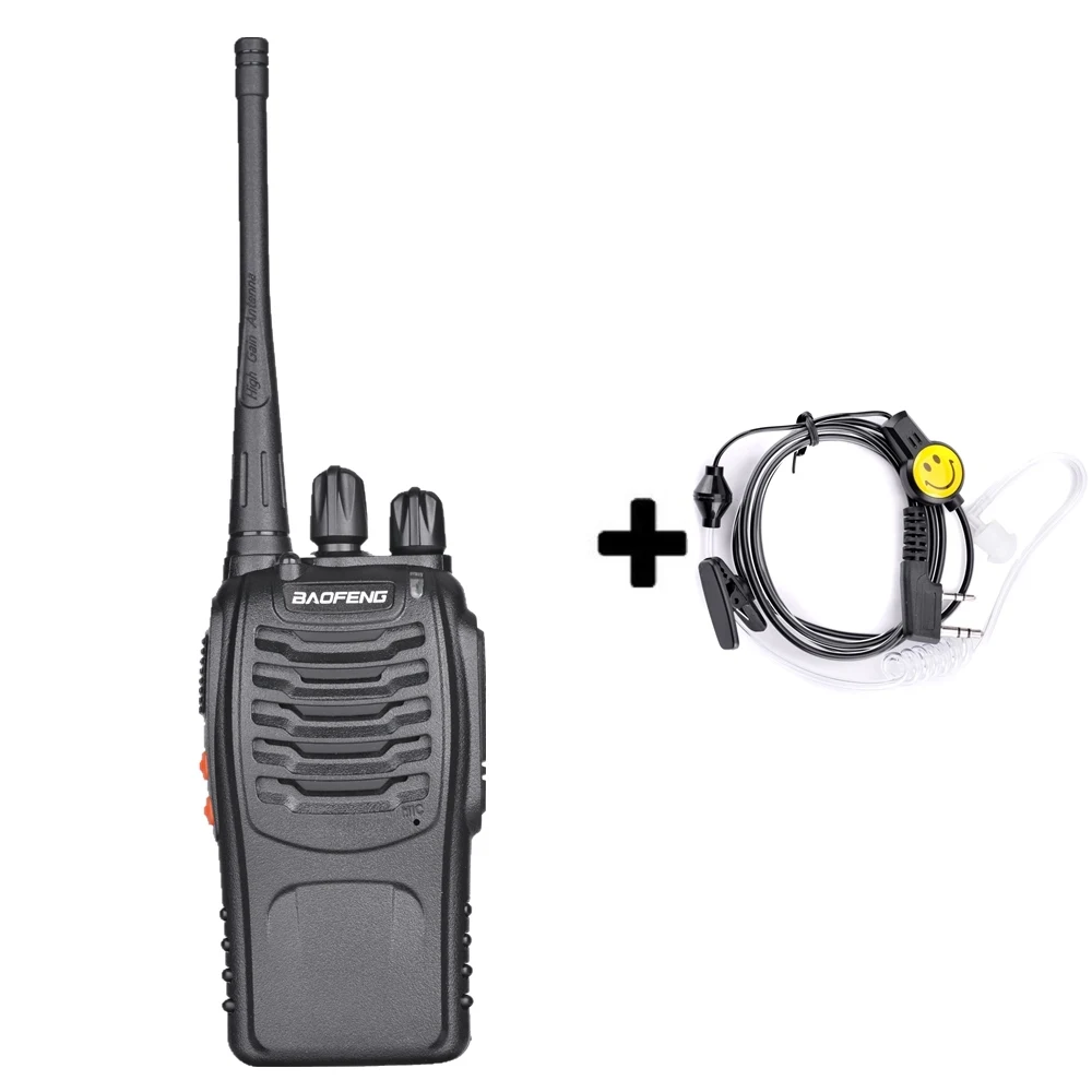 Baofeng BF-888s рация UHF BF888s 5 Вт 16CH портативная Walki Talki 400-470 МГц 888S CB двухстороннее радио Comunicador - Цвет: Add a smile headset