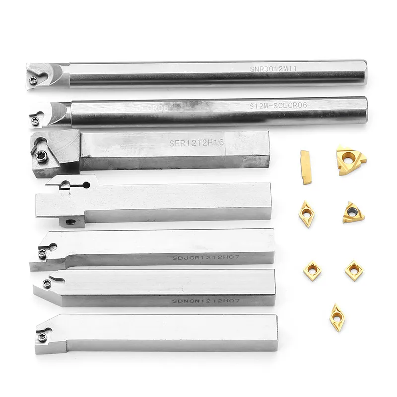 

21Pcs/set Upgrade 12mm Turning Tool Holder Lathe Boring Bar+Carbide Insert+Wrench Set Higher Hadness
