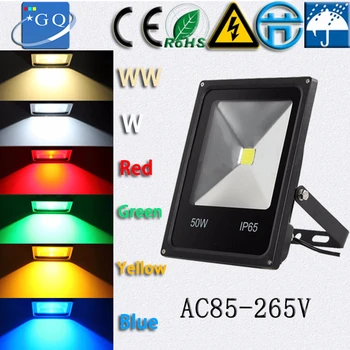 

hot sale 10W 20W 30W 50W led flood light DC 12V AC85-265V LED luminaire projector outdoor lamp RGB cool cold Warm white