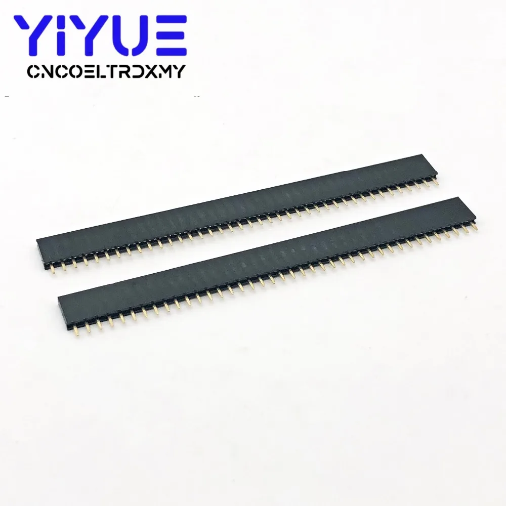 

10PCS 1X40 PIN Single Row Straight FEMALE PIN HEADER 2.54MM PITCH Strip Connector Socket 140 40p 40PIN 40 PIN FOR PCB arduino