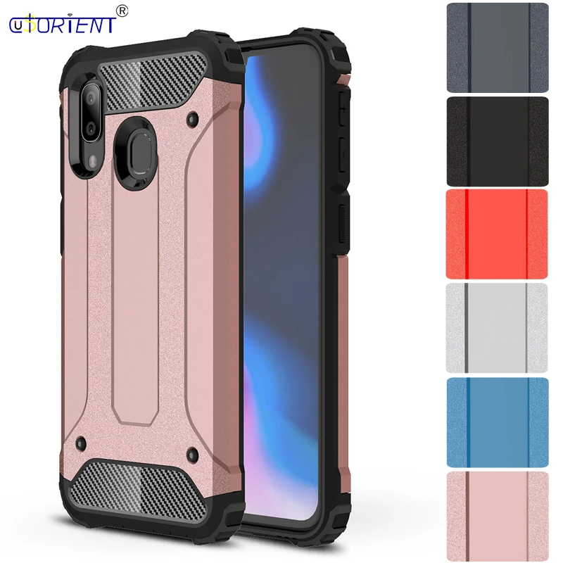 Чехол-бампер для samsung Galaxy A40 Гибридный бронированный чехол SM-A405FN/DS SM-A405F/DS SM A405FN/DS чехол повышенной прочности с 2-х слойной чехол-броня