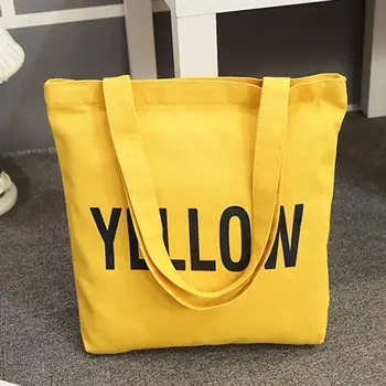 

PinShang Women Handbag Concise Letters Pattern Single Shoulder Bag Canvas Portable Casual Handbag Bags for Women 2018 ZK15