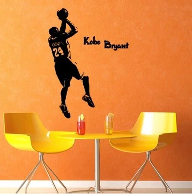 フリーメールカスタム漫画のステッカーバスケットボールスポーツステッカーバスケットボールスターコービー ブライアントブラックマンバ壁ステッカー Wall Sticker Stickers Wall Stickerswall Sticker Black Aliexpress