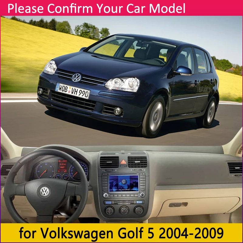 Для Volkswagen VW Golf 5 MK5 2004~ 2009 1 K Противоскользящий коврик на приборную панель солнцезащитный коврик аксессуары с покрытием 2005 2006 2008