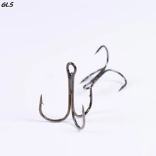 100 шт./кор. рыболовный крючок заточенные тройной крючок Size1/2/4/6/8/10/12 рыболовный снасти