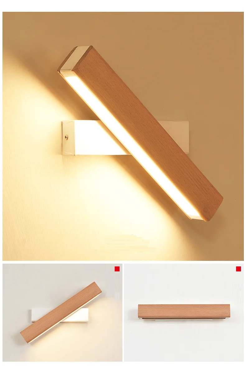 LukLoy скандинавский Новый ночник для спальни дерево прохода стена в современном минималистическом стиле лампа креативный кабинет