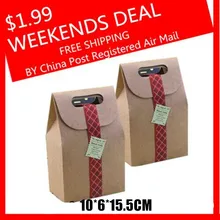 Weekends Deal Packaging Real Food Bags 350g Kraft Paper Cake Cookies Packing10 6 15 5cm Bag