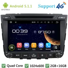 Quad Core 8 “HD 1024*600 2DIN Android 5.1.1 Auto DVD-Player Radio PC USB FM BT DAB + 3G/4G WIFI GPS Karte Für Hyundai IX25 2014 2015