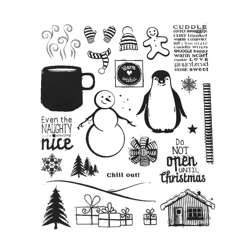 

Christmas Snowman Penguin Gifts Transparent Clear Silicone Stamps Seals for Scrapbooking DIY Card Making Kids Fun Decor Supplies
