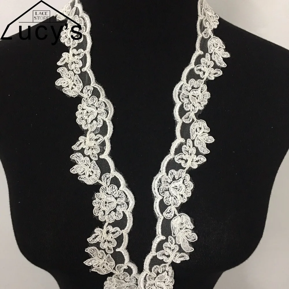 

10 Yards/lot dark ivory color delicate scallop lace trimming 5CM