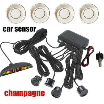 

new arrival 1Set Car LED Parking Sensor Reverse Backup Radar Monitor System Backlight Display 4 Sensors 9 colors auto
