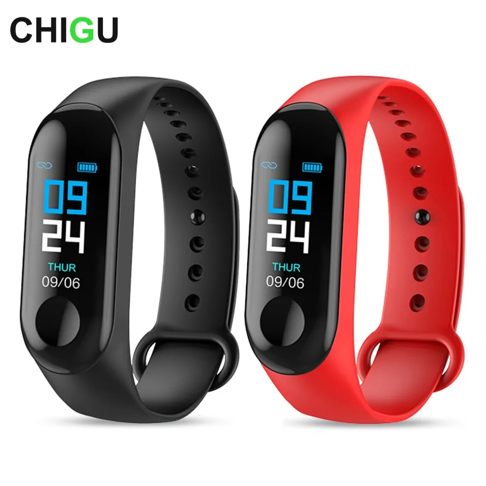 

Hot M3C Smart Bracelet Color Screen Waterproof Fitness Tracker Smart Watch Men Android Heart Rate Monitor Women Smart Band