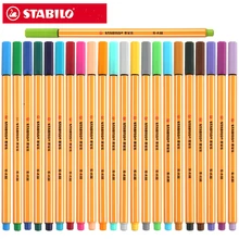 Купить 25 шт. Германия Stabilo 88 волокна пера 0.4 мм тонкой эскиз иглы технические пера многофункциональный чернила гелевая ручка маркер paperlaria эсколар