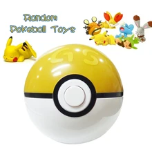1pcs random ABS Pokeball 1pcs Free Random Figures Inside Anime Pokeball Balls Action Figures font b