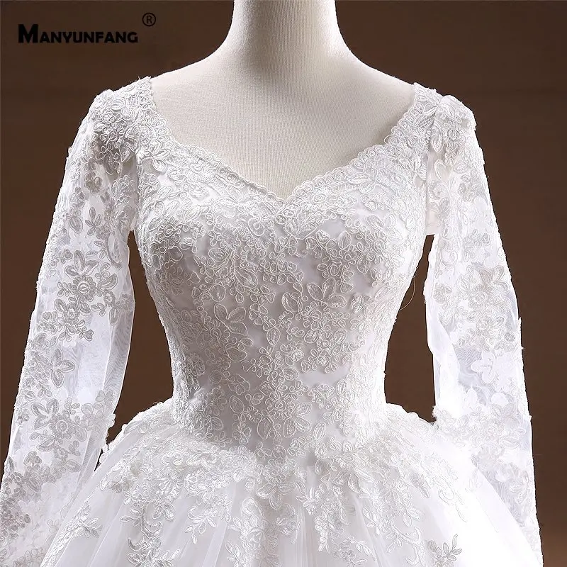 2019 дизайн с длинными рукавами Novia кружевное покрытие Casamento роскошное свадебное платье реальные фотографии Boda мусульманское белое