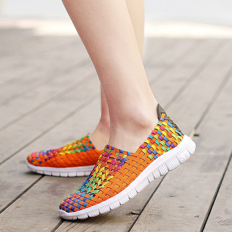 Женская обувь для бега, дышащая сетчатая плетеная обувь, легкие женские кроссовки,, летняя удобная спортивная обувь