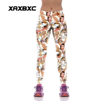 

NEW KYK1020 Sexy Girl Women National Horse Person 3D Prints High Waist Polyester Fitness Leggings Pants Plus Size