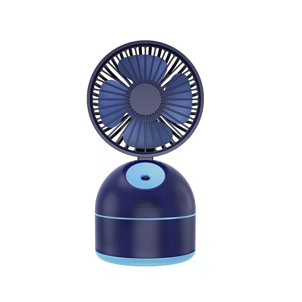 2000 MAh Батарея вентилятор с 200 мл увлажнитель воздуха USB Перезаряжаемые мини Портативный стол опрыскивание вентилятор увлажняющий - Цвет: Blue