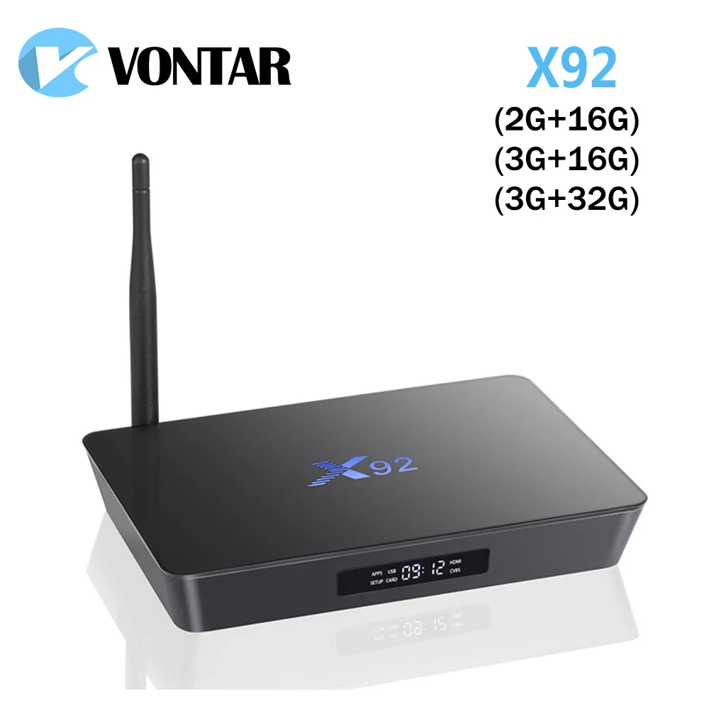 VONTAR X92 Android tv BOX 7,1 3GB 32GB Amlogic S912 Octa Core5G Wifi 4K BT4.0 H.265 Dual Wifi Google Play Youtube Smart tv BOX