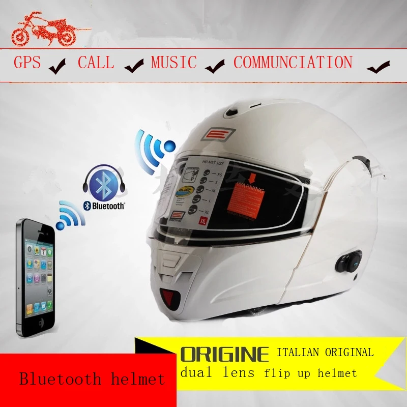 

Origine capacetes Motorcycle helmets Built-in Bluetooth headset Flip up helmet dual lens motocross helmets han arai ls2 helmet
