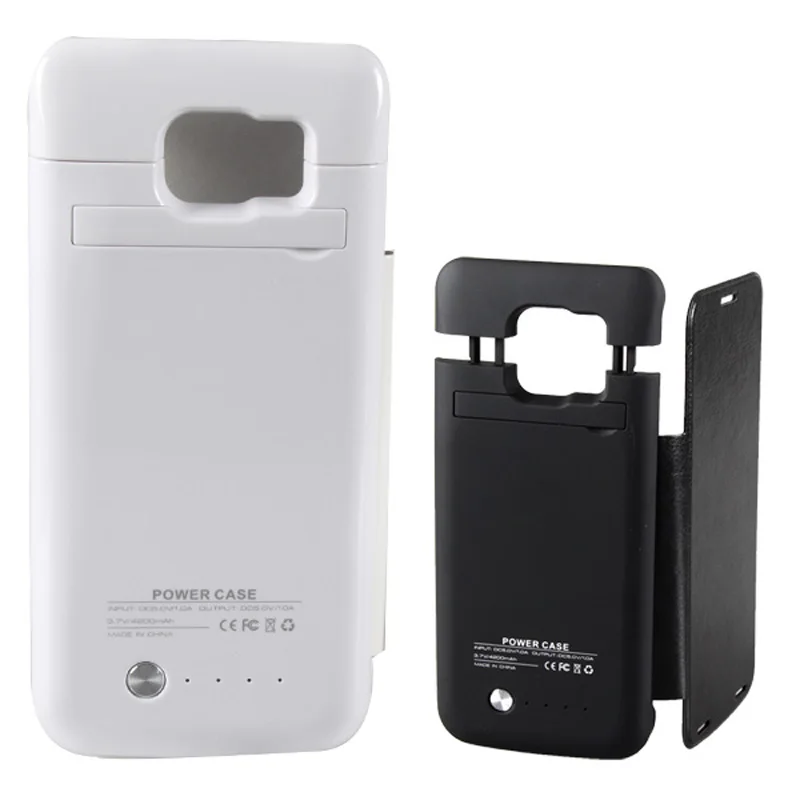 4200mAh Leather Flip Rechargeable External Battery Power Bank Backup Charger Case Cover for Samsung Galaxy S6 G920F G920 | Мобильные