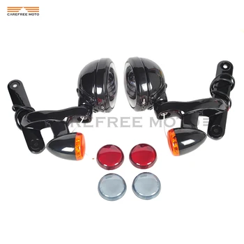 

Motorcycle Turn Signal LED Spotlight Fog Light Bracket case for Harley Road King FLHX FLHXXX 2010-2011 Electra Glide 1997-2013