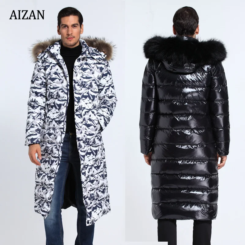 Men 90% Down Coat Parka Minus 40 Degrees Celsius Snow Waterproof Fur Hood Warm Quilted Puffer Outwear X-long Thick Luxury 5Color Men 90% Down Coat Parka Minus 40 Degrees Celsius Snow Waterproof Fur Hood Warm Quilted Puffer Outwear X-long Thick Luxury 5Color