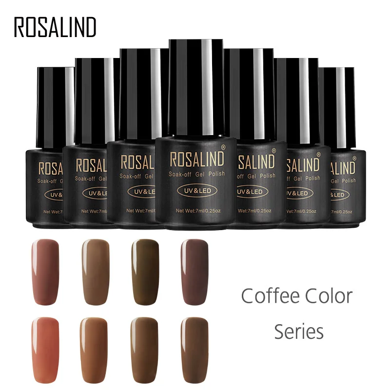 

ROSALIND Brown Series Gel 1PCS Acrylic Polish For Nail Art Beauty Soak Off Flavorless Semi Permanent Varnish Primer Lacquer
