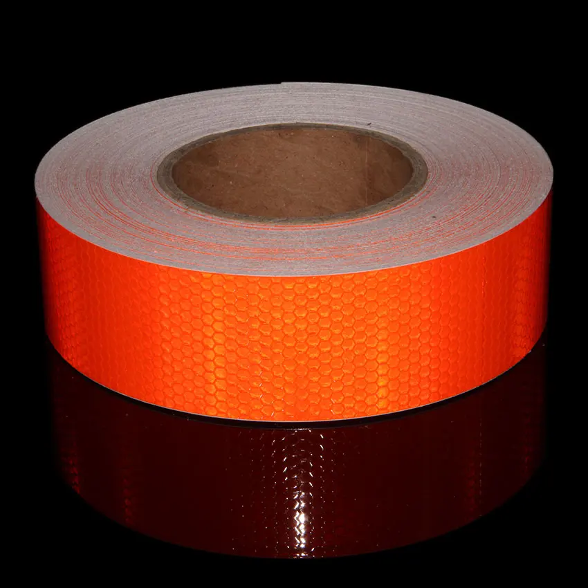 5CMx50M PVC Warning Tape Yellow/Orange Reflective Safety Sticker