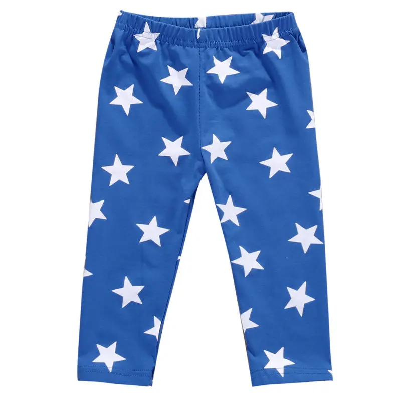 Штаны с принтом звезды для новорожденных мальчиков и девочек, трехцветные штаны, Bebe, пижамные штаны, повседневные штаны - Цвет: Синий
