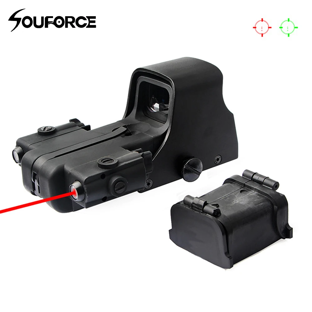 

Red Green Dot Double Light Laser Holographic Sight Suit 20mm Weaver Rail Holographic Scope for Tactical Hunting