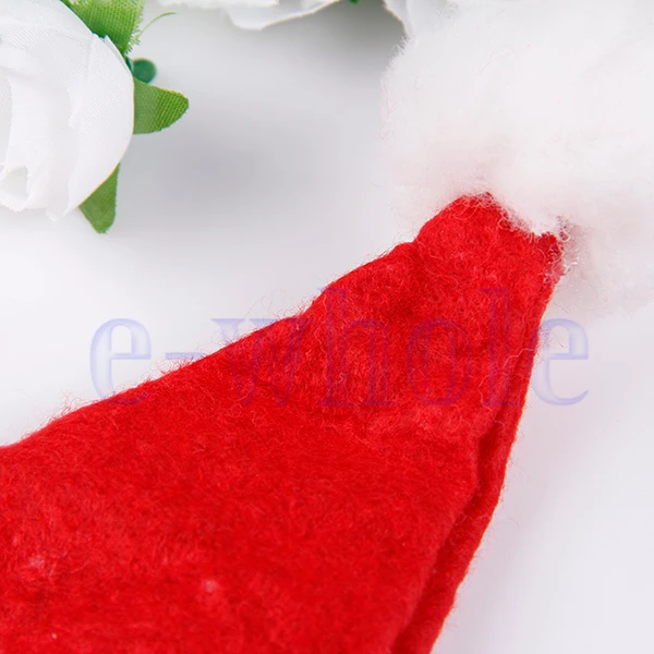 10 шт. Санта красная шляпа для рождественской вечеринки праздничный костюм Шапки для взрослых головные уборы HG1025