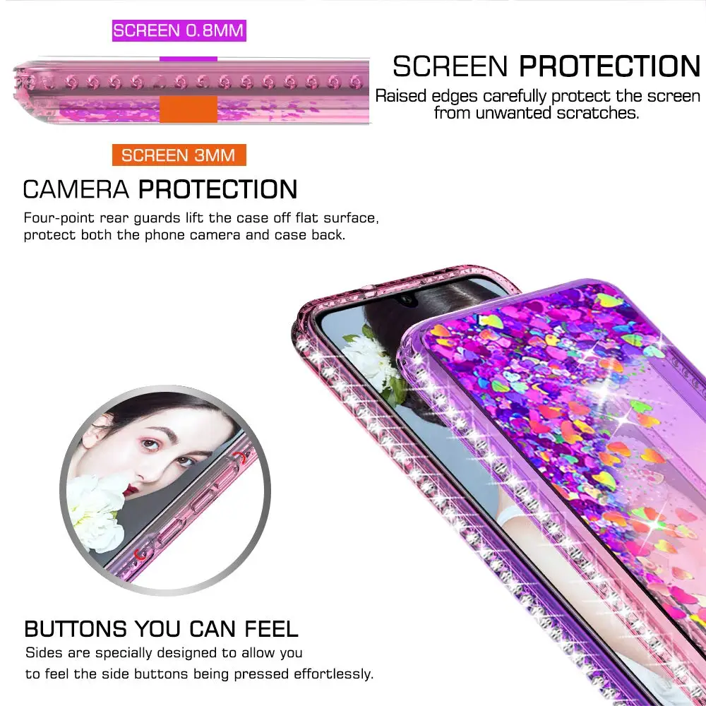 Алмазный блестящий чехол для huawei Honor 10 Lite 7C 7A Y5 Y6 2018 градиентный с сияющими