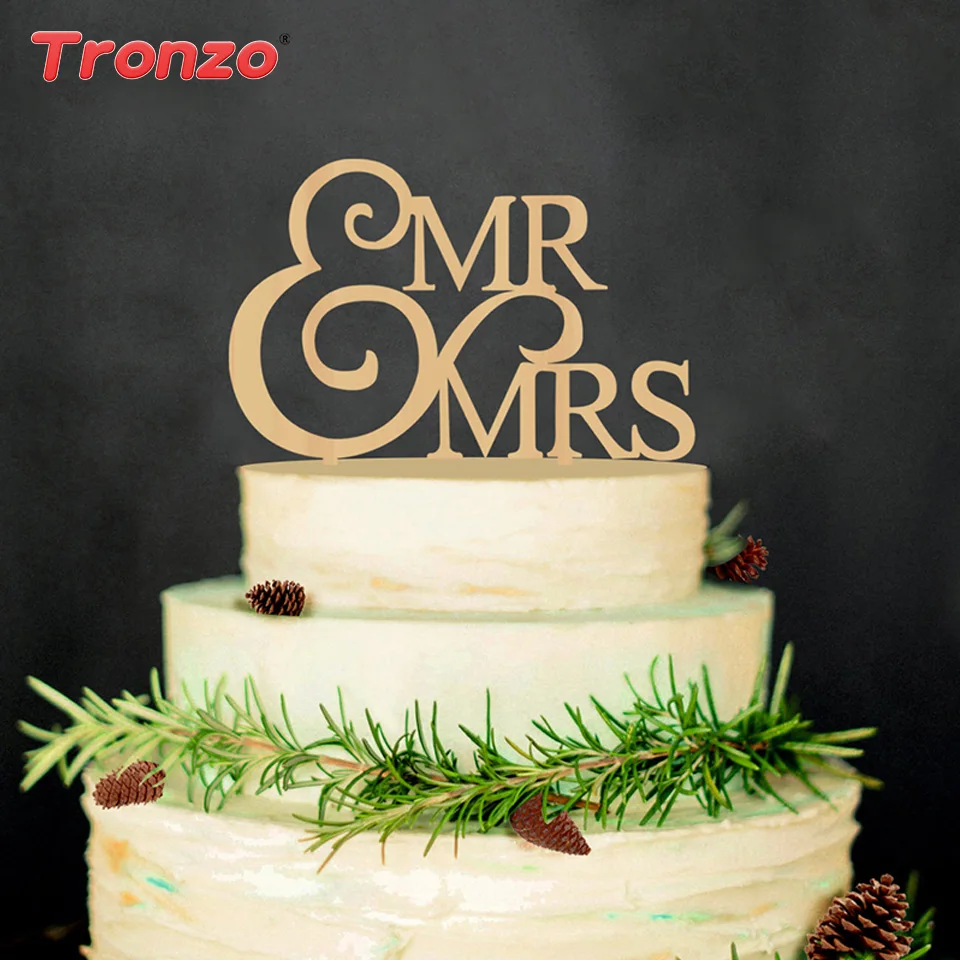 

Mr Mrs Wooden Wedding Cake Topper Lovely Wood Table Cake Decor