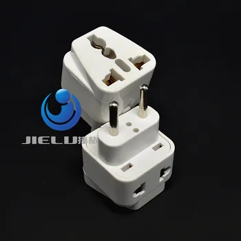 

1 pcs Universal Converter UK USA AU to EU Europe Plug Wall Socket Travel Adapter White 2in1