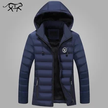 Зимняя куртка Для мужчин бренд шляпа съемная теплая хлопковая стеганая верхняя одежда Для мужчин s пальто куртки с капюшоном воротник одежда по фигуре Плотные пуховики 3XL
