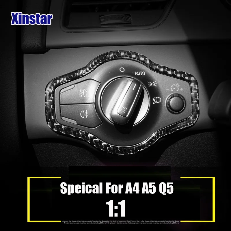 

Real Carbon fiber Sline RS car headlight sticker car interior sticker for audi A4 A5 Q5 RS4 RS5 S5