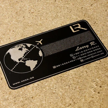 

Personalized brushed and cutout stainless steel business metal card