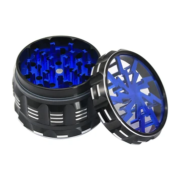 

2.5"inch Lightning Style Beautiful Herb Grinder With Scrapers 4 layers Drop shipping Smoking Accessories Spice Pollen Grinder
