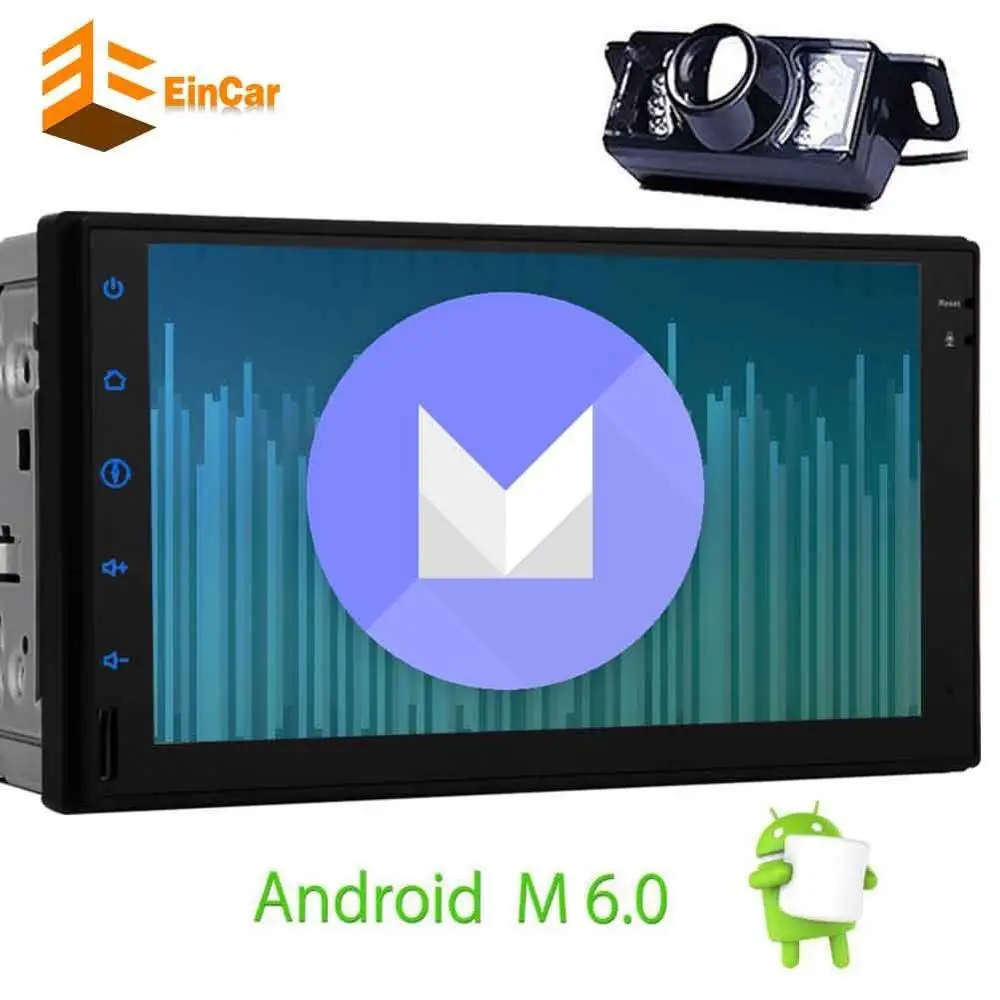 

Double Din Android Car Stereo 4Core 7''Car Multimedia Radio Receiver In Dash Headunit Bluetooth/WiFi/OBD2/Mirrorlink+Back Camera